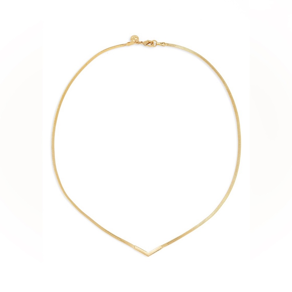 Gorjana Gold Plated Venice Chevron Necklace